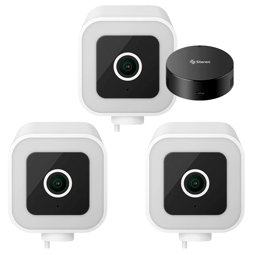 STEREN 3 C MARAS DE SEGURIDAD WIFI 4MPX CON SEGUIDOR DE MOVIMIENTO steren-3-c-maras-de-seguridad-wifi-4mpx-con-seguidor-de-movimiento