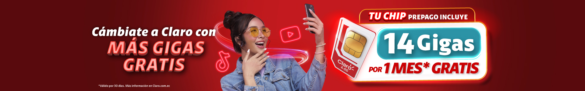 ¡Cámbiate a Claro con tu mismo número!