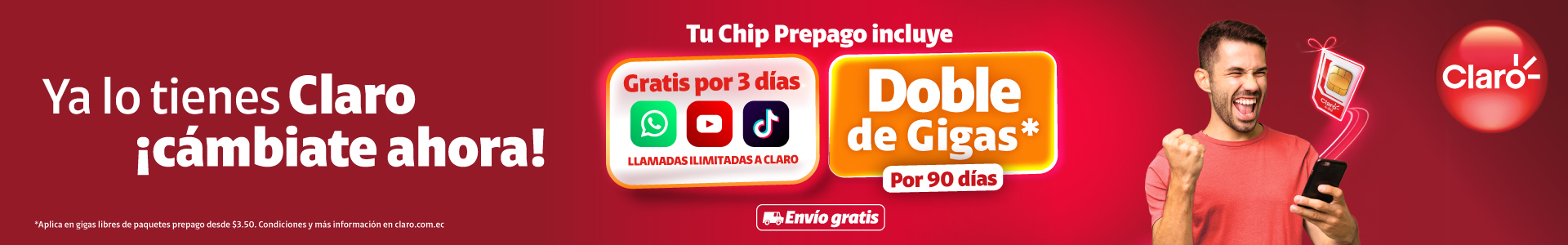 ¡Cámbiate a Claro con tu mismo número!