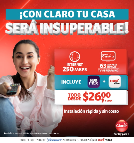 ¡Cámbiate a la mejor conexión de Claro y disfruta de los beneficios del paquete 2 Play!