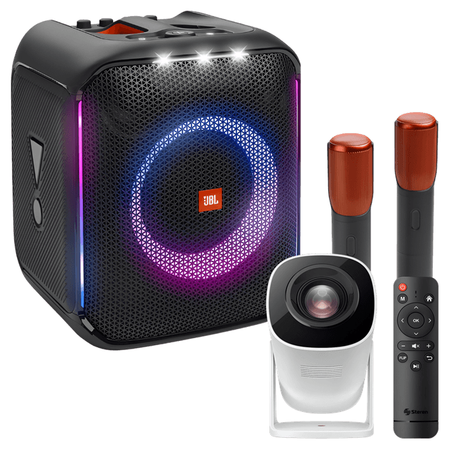 COMBO JBL PARTYBOX ENCORE 2 + STEREN MINI PROYECTOR