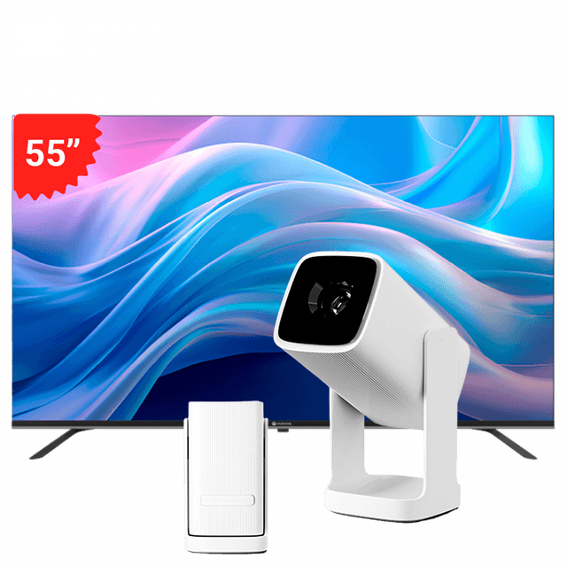 55" OLED 4K HDR (55MGFUHD) + PROYECTOR WANBO CUBE 1 (WAPROCUBE1)