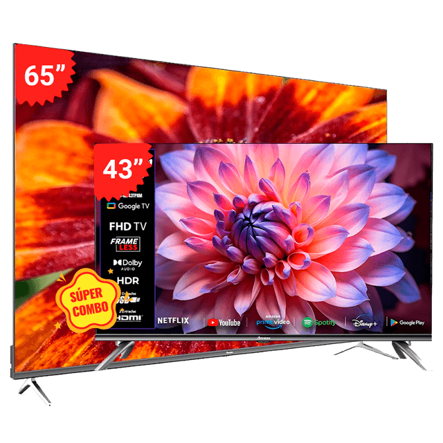 65" (RIVTELUHD65TPXM) + 43" (RIVTELFHDRLED-GLT43TPXM)