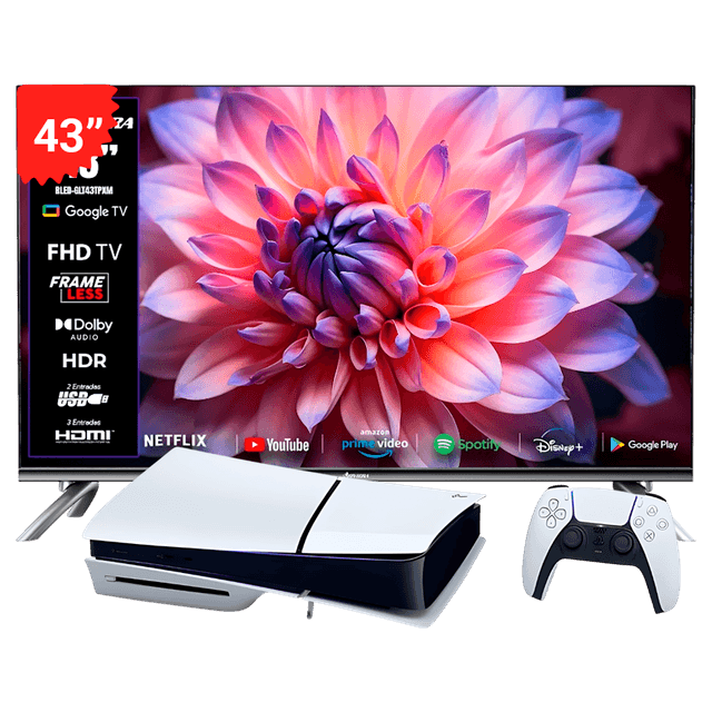COMBO RIVIERA 43" FHD (RIVTELFHDRLED-GLT43TPXM) + PS5 SONY DISCO