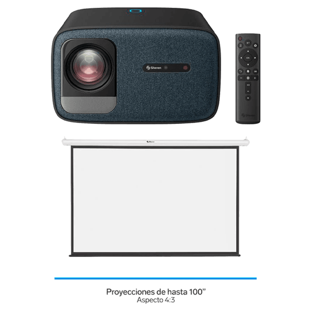 PROYECTOR MULTIMEDIA FULL HD 650 + PANTALLA MOTORIZADA DE 100"