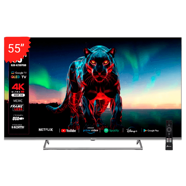 55" QLED UHD 4K GOOGLE TV (RIVTELUHDGLT55TPQ10)