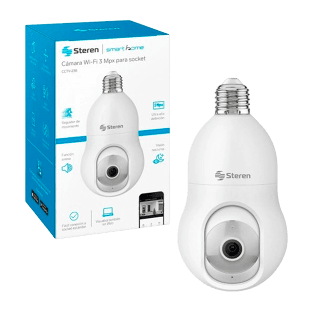 CÁMARA WIFI ROBOTIZADA 3MPX PARA SOCKET (CCTV-238)