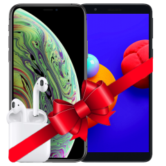 IPHONE XS 64GB AIRPODS + SAMSUNG A01 CORE
